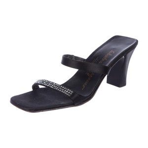 Vintage Ferragamo Crystal Satin Sandals - Size 6